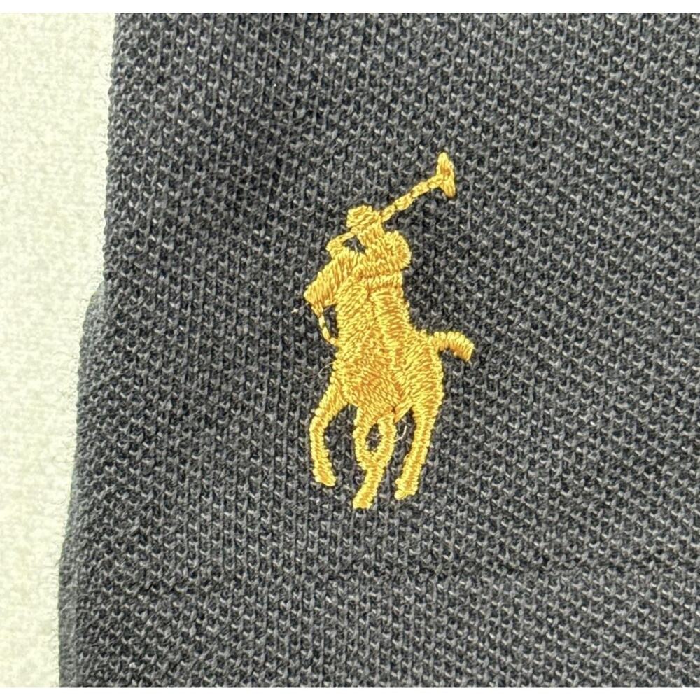 PRL Gold POLO Logo Polo Shirt Mens Black XL Classic Fit Polo Ralph Lauren - Picture 7 of 9